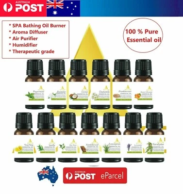 $8.95 • Buy Essential Oil 100% Pure & Natural Aromatherapy Diffuser Essential Oils 10ml AU. 
