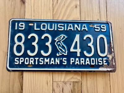 1959 Louisiana License Plate • $99.99