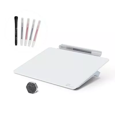 Glass Dry Erase Board Desk White Board With Standing Mini Whiteboard Easel Pa... • $27.02