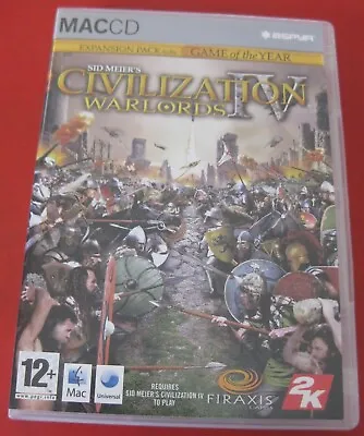 Sid Meier's Civilization Iv Warlords - Mac Pc Expansion Pack - Manual Included • $13.50