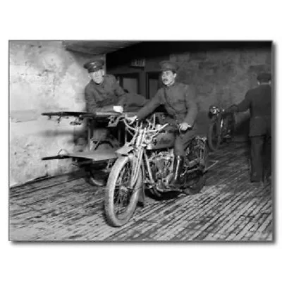 *Postcard- Military Motorcycles EMT--1910  ..CLASSIC-- • $3.88