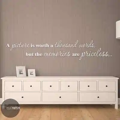 A Picture Worth A Thousand Words Memories Are Priceless Vinyl Wall Decal Sticker • $39.99