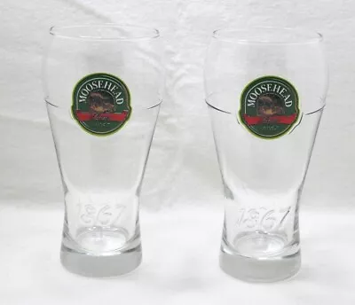 Lot Of 2 Moosehead Lager Est 1867 Beer Glasses • $21.32