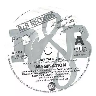 Imagination Body Talk UK 7  Vinyl Record Single 1981 RBS201 45 EX • £5.25