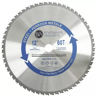 12  60 Tooth TCT Saw Blade For Steel/Metal • $54.99