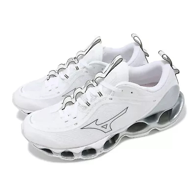 Mizuno Wave Prophecy 13 White Grey Men Road Running Jogging Shoes J1GC2451-31 • $198.83