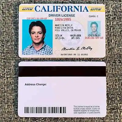 Marty McFly ID CARD - Back To The Future - Michael J Fox - License - Prop Hi DEF • $6.99