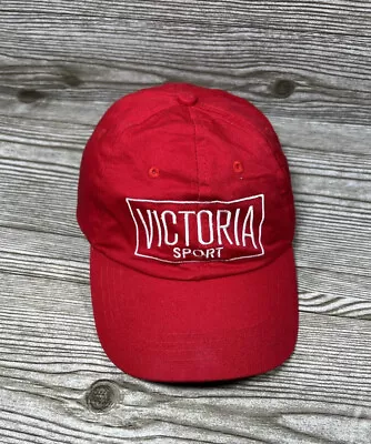 Victoria's Secret Sport Adjustable Baseball Hat One Size Red /White Embroidery • $6.29