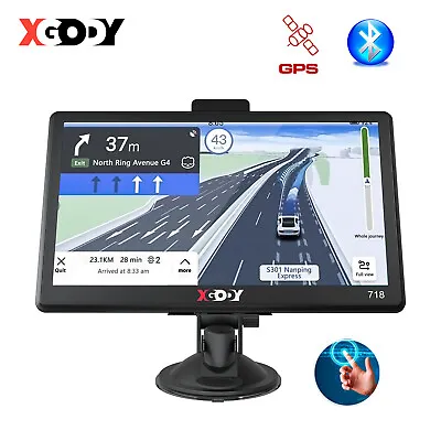 XGODY 7'' Sat Nav Truck GPS Navigation For Lorry HGV 2024 UK & EU Lifetime Maps • £54.09