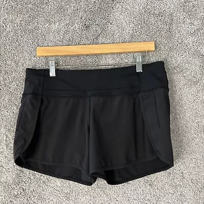 Lululemon Speed Up Shorts Womens Size 8 Black Running Athletic Lined • $24.99