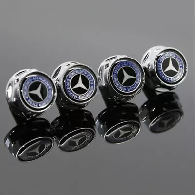 4Pcs Metal Car Anti-Theft License Plate Frame Screw Cap Covers For Mercedes-Benz • $14.99