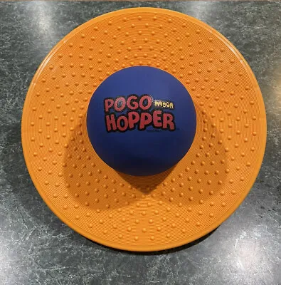 Vintage POGO BALL MOON HOPPER Orange & Blue Bouncing Toy (Needs Air) • $27.99