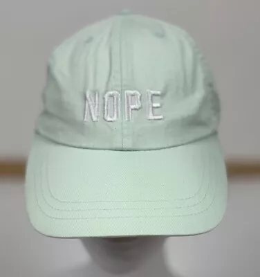 Victoria's Secret PINK Baseball Cap NOPE Mint Green Adjustable O/S • $5.99