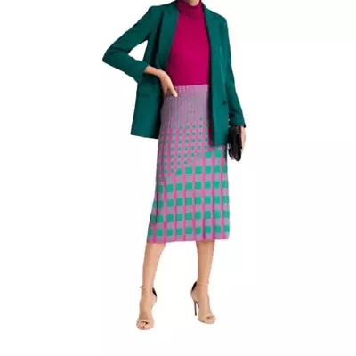 Diane Von Fursterberg Jacquard-Knit Midi Pencil Skirt • $75