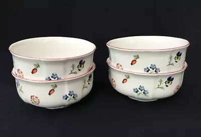 Villeroy & Boch Petite Fleur Soup Bowl 4 5/8 Inches Luxembourg ~ Lot Of 4 • $49.99