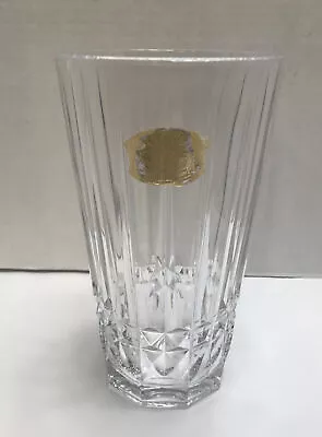 Vintage Val St Lambert Crystal Flower Vase Belgium 7 7/8 Inch Tall Signed Label • $49.99
