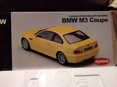 Kyosho BMW M3 E46 Coupe Yellow 1:18 Scale Diecast Model Car Severely Damaged  • $129.99