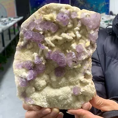 2.42LB Natural Purple Fluorite Quartz Crystal Mineral Specimen • $520