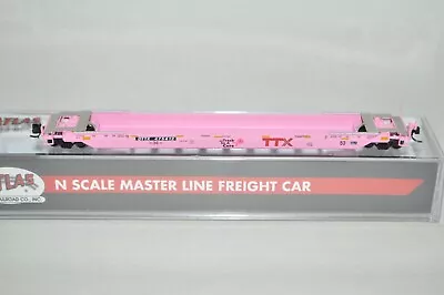 N Scale Atlas TTX 53' Containers Trailers Well Car Train PINK CANCER CURE • $69