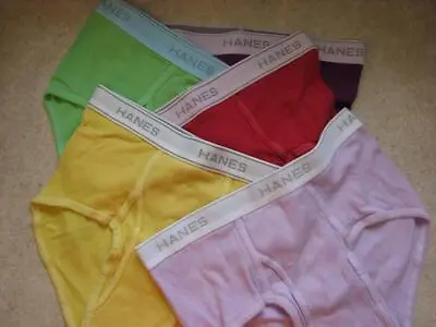 Lot Of 5 Vintage Underwear Hanes Comfort Flex Dyed Briefs Medium    5B • $24
