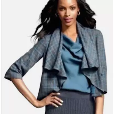 Cabi Court Jacket * Style 916 * Gray & Teal * Size 12 • $12