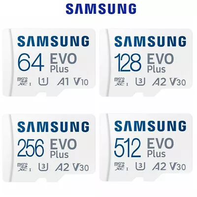 Micro SD Card SamSung Evo Plus 64GB 128GB 256G 512GB Class 10 SD Memory 130Mb/s • $8.98