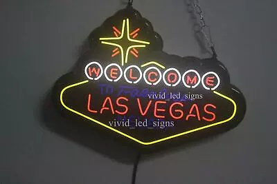 $84.99 • Buy @@ Welcome To Fabulous Las Vegas Nevada Vivid LED Neon Sign Light Lamp 10 