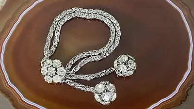 Vintage Art Deco Silver Tone Costume Rhinestone Disco Ball Bracelet Dangle • $13.98