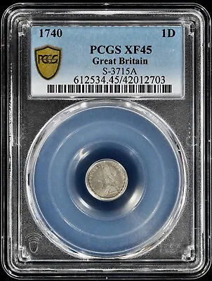 1740 George II Great Britain England Silver Maundy Penny 1D PCGS XF45 S-3715 A • $179.95