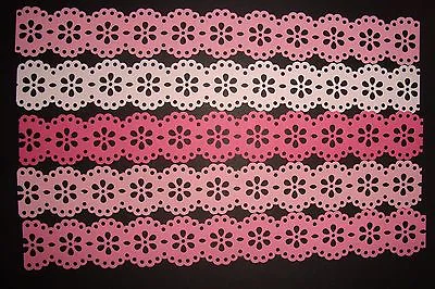 10 Valentine Martha Stewart Doily Lace Borders Die Cuts Punches 5 Pink Shades • $1.99