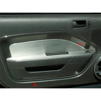 Brushed Stainless Door Panel Inserts For 2005-2009 Mustang V6/GT W/o Padded Door • $104.54