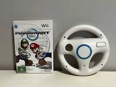 Nintendo Wii Mario Kart Game Plus Steering Wheel 2008 Complete With Manual • $34.95