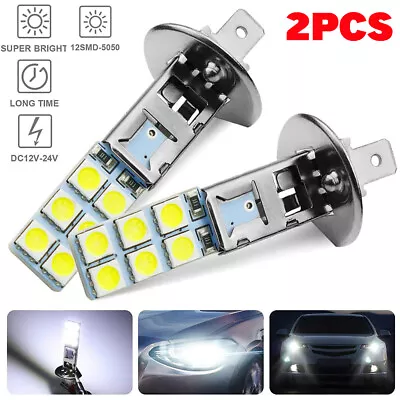 2x Super Bright H1 LED Headlight Kit High Beam Fog Driving Bulbs 6500K White • $10.19