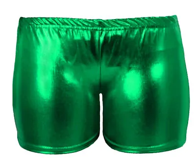 Women's Metallic Shiny Hot Sexy Shorts Ladies Wet Look Shiny Hot Pants UK 8-16 • £7.99