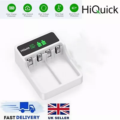 2 Slots Battery Charger For 9V 9 Volt Lithium Ion Ni-MH Rechargeable Batteries • £9.99