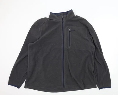 £7 • Buy Atlantic Bay Mens Grey Collared Polyester Pullover Jumper Size 2XL