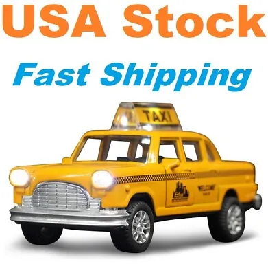 Taxi Yellow Cab City Taxi Sound & Light Diecast Model Toy Car 4.5  1:36 • $9.99
