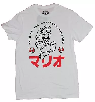 Super Mario Brothers Adult New T-Shirt - Hero Of The Mushroom Kanji Pic • $16.98