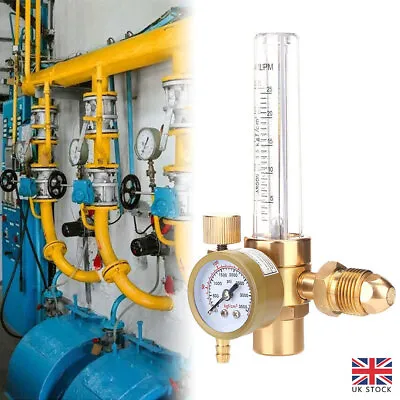 Gas Regulator Flow Meter Argon CO2 Mig Tig Pressure Reducer Welding Gauge UK • £22.75