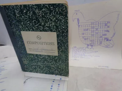 1966 Vintage School Notebook COMPOSITION Middle  BOY ALL Subjects Dittos • $27.50