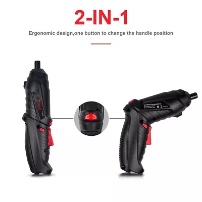 Electric Cordless Rechargeable Screwdriver Mini Power Screw Driver Tool Bits New • $19.73