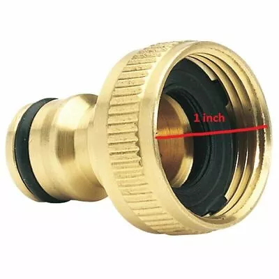 Brass Hose Tap Connector 3/4  Threaded Garden Water Pipe Adaptor Fitting • £23.99