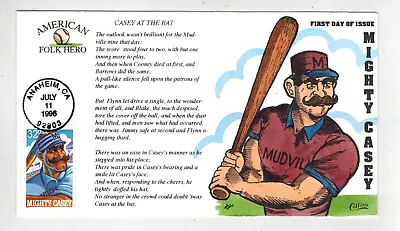 1996 Collins Handpainted 3083 Baseball Mighty Casey At The Bat With Text Poem • $11.99