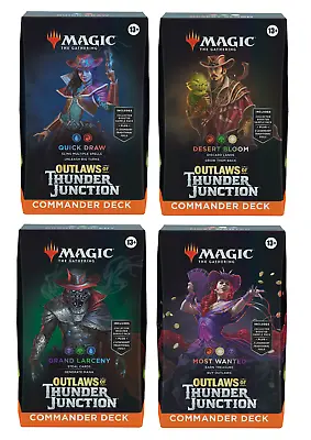 Set Of 4 - 1x Each Commander Deck Outlaws Of Thunder Junction OTJ MTG • $128.45