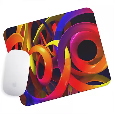 UK Seller Anti-Slip Gamimg Mouse Pad Mat PC Laptop  Yellow Red Purple 3D • £5.99