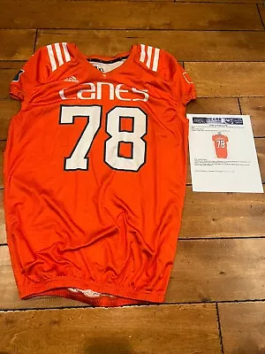 University Miami Hurricanes #78 Football Practice Jersey Adidas Size XL Orange • $79.99