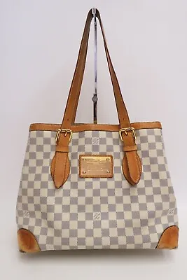 Authentic Louis Vuitton Damier Azur Hampstead MM Shoulder Bag #25726 • $229