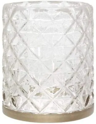 £9.89 • Buy Yankee Candle Langham Faceted Candle Holder Glass Transparent Jar Holder