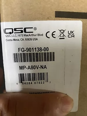 QSC MP-A80V 8-Channel 1600W FlexAmp Commercial Amplifier • $2000
