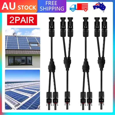 1/2 Pair Solar Y Connector Cable Plug Inline Solar PV Panel IP67 2 Connection AU • $7.86